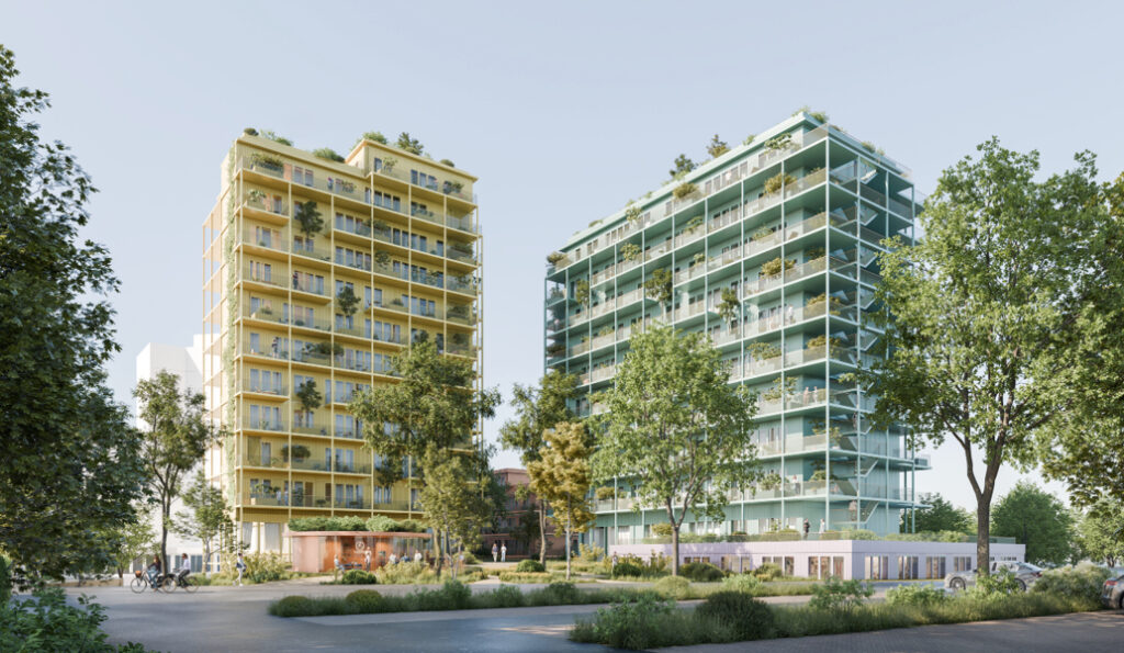 Bild 1 Visualisierungen a) vorher, b) nachher (Quelle: caspar./moka-studio)