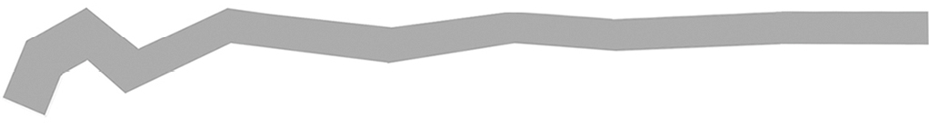 Bild 12a Darstellung der Formgebung am Ende einer Schwerlastwand aus Stampflehm: Grundriss
Grafik: Sebastian Bertalan