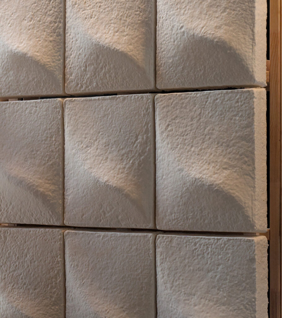 Bild 2 Offenporige Oberfläche des Myzelmaterials mit schallabsorbierender Wirkung (Quelle: MycoLutions)