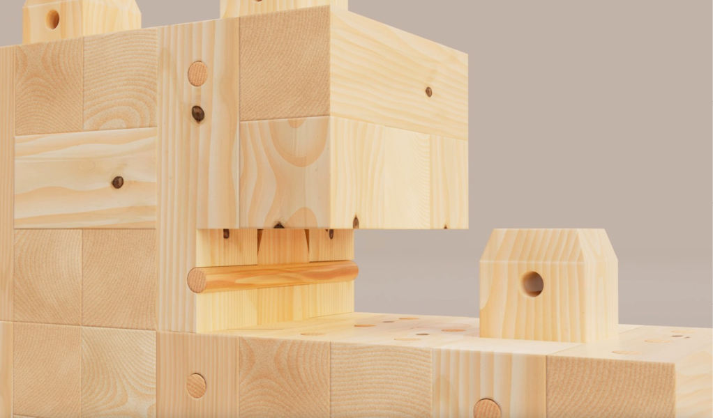 Bild 3 Buchenholzdübel zur kraftschlüssigen Verbindung der BRIQs (Quelle: TRIQBRIQ AG)