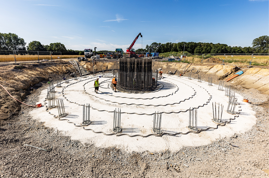 Bild 2 Der schlanke Vollverdrängungsbohrpfahl wird nachhaltig und wirtschaftlich errichtet.