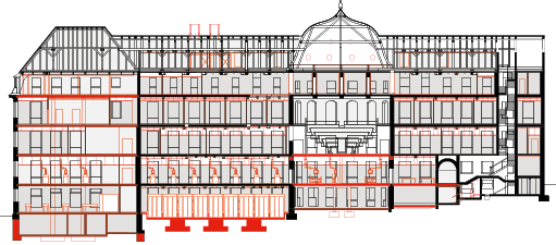 Bild 1 Die Struktur wird umfassend statisch ertüchtigt, um die Lasten der neuen Geräte der Anatomie aufnehmen zu können. (Quelle: kister scheithauer gross architekten)