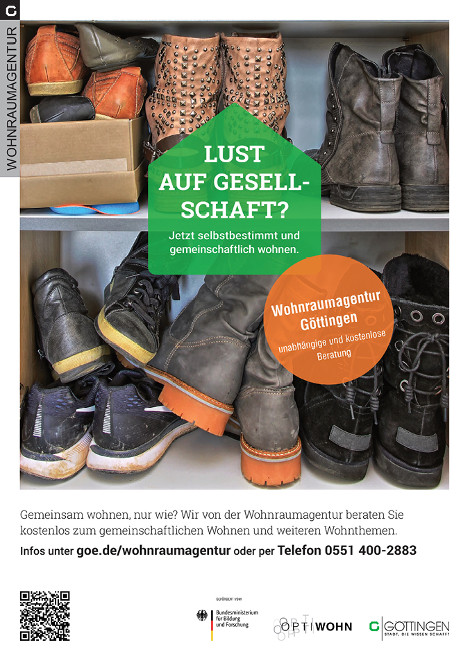Bild 4 Die Wohnraumagentur Göttingen spricht mit ihren Plakaten die Wohnwünsche der Menschen an (Quelle: Stadt Göttingen)