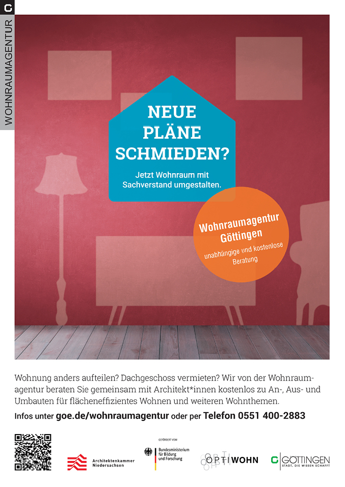 Bild 4 Die Wohnraumagentur Göttingen spricht mit ihren Plakaten die Wohnwünsche der Menschen an (Quelle: Stadt Göttingen)