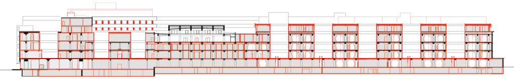 Bild 8 Eingeschnittene Innenhöfe belichten die Büroflächen (Quelle: kister scheithauer gross architekten)