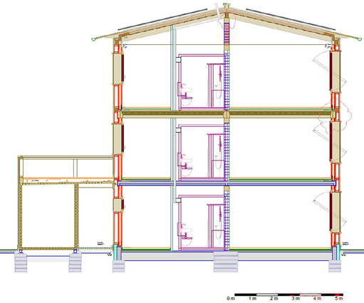 Bild 5 Querschnitt Forschungshaus 5 (Quelle: B&O Bau)